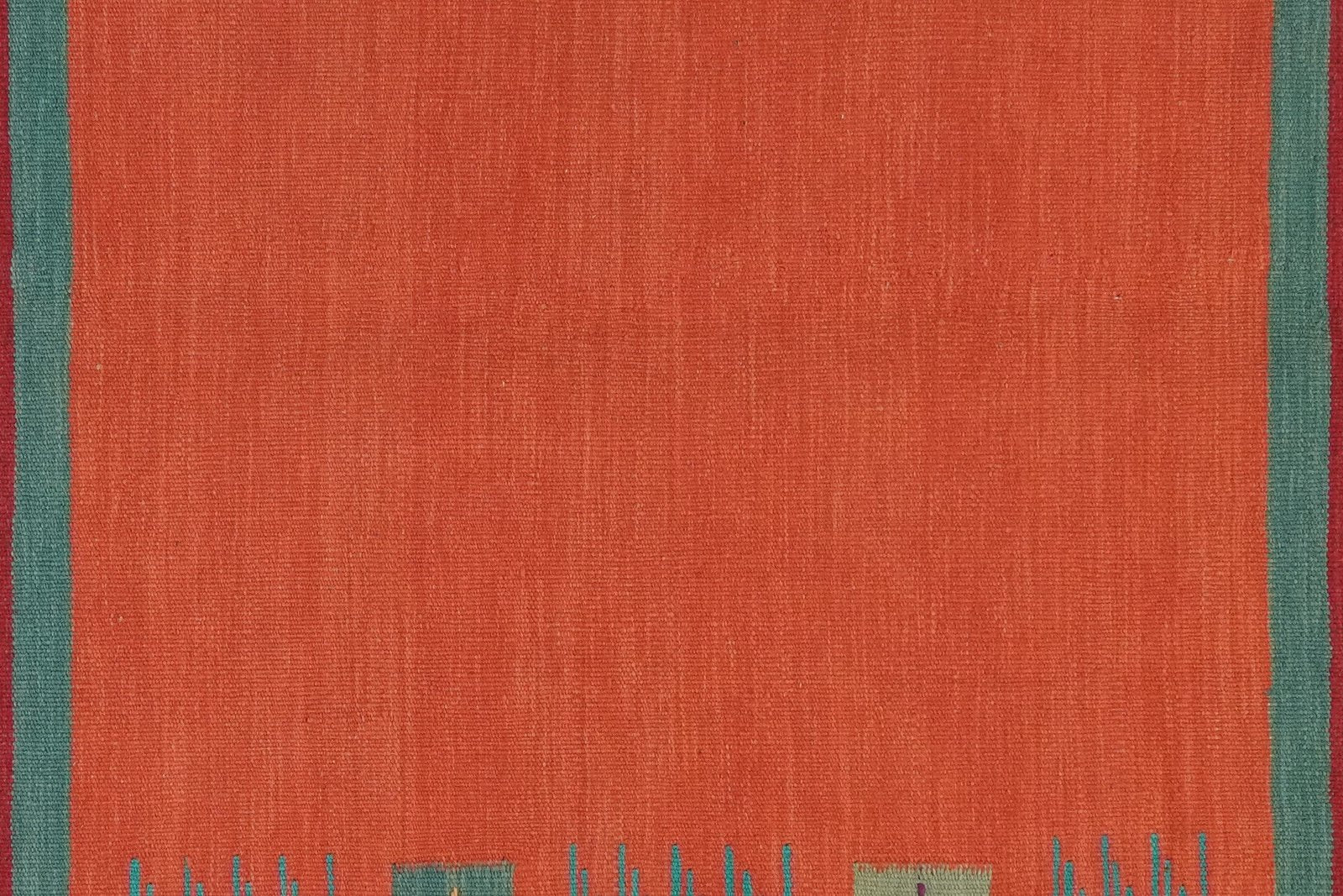 Kelim Gashgai — Handmade, 129x145 cm, Red, 100% Virgin Wool | View 4