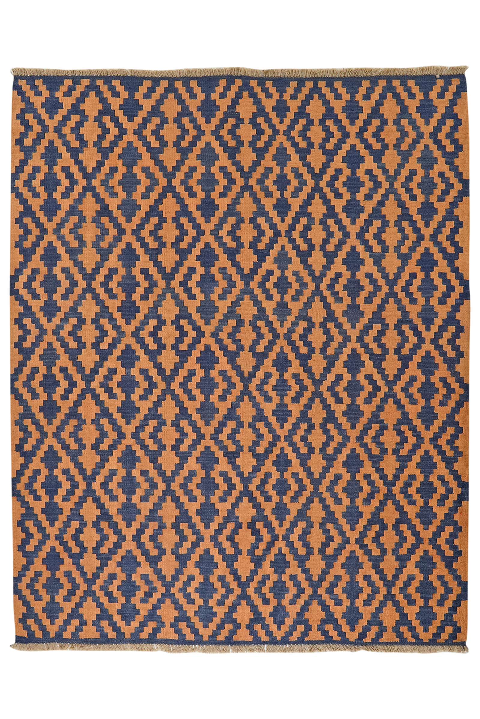 Kelim Gashgai — Handgefertigt, 195x157 cm, Beige, 100% Virgin Wool | Main view