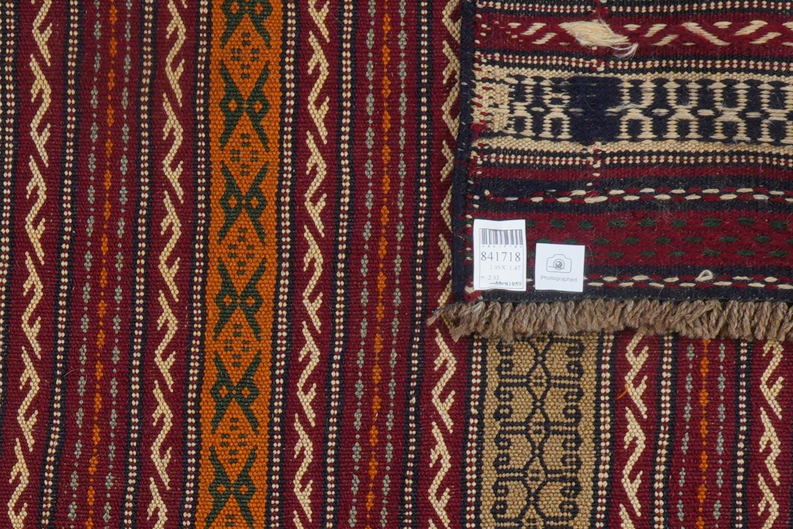 Kelim Kordi — Handmade, 147x199 cm, Multicolor, 100% Virgin Wool | View 5