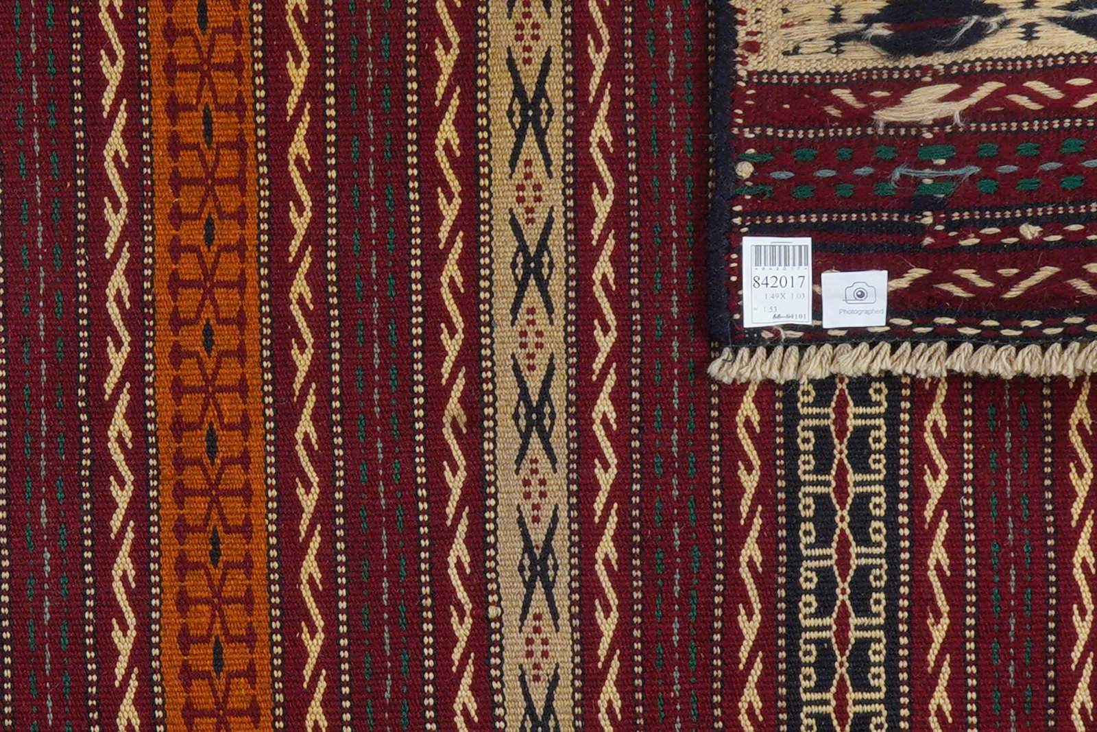 Kelim Kordi — Handgefertigt, 149x103 cm, Bunt, 100% Virgin Wool | View 6