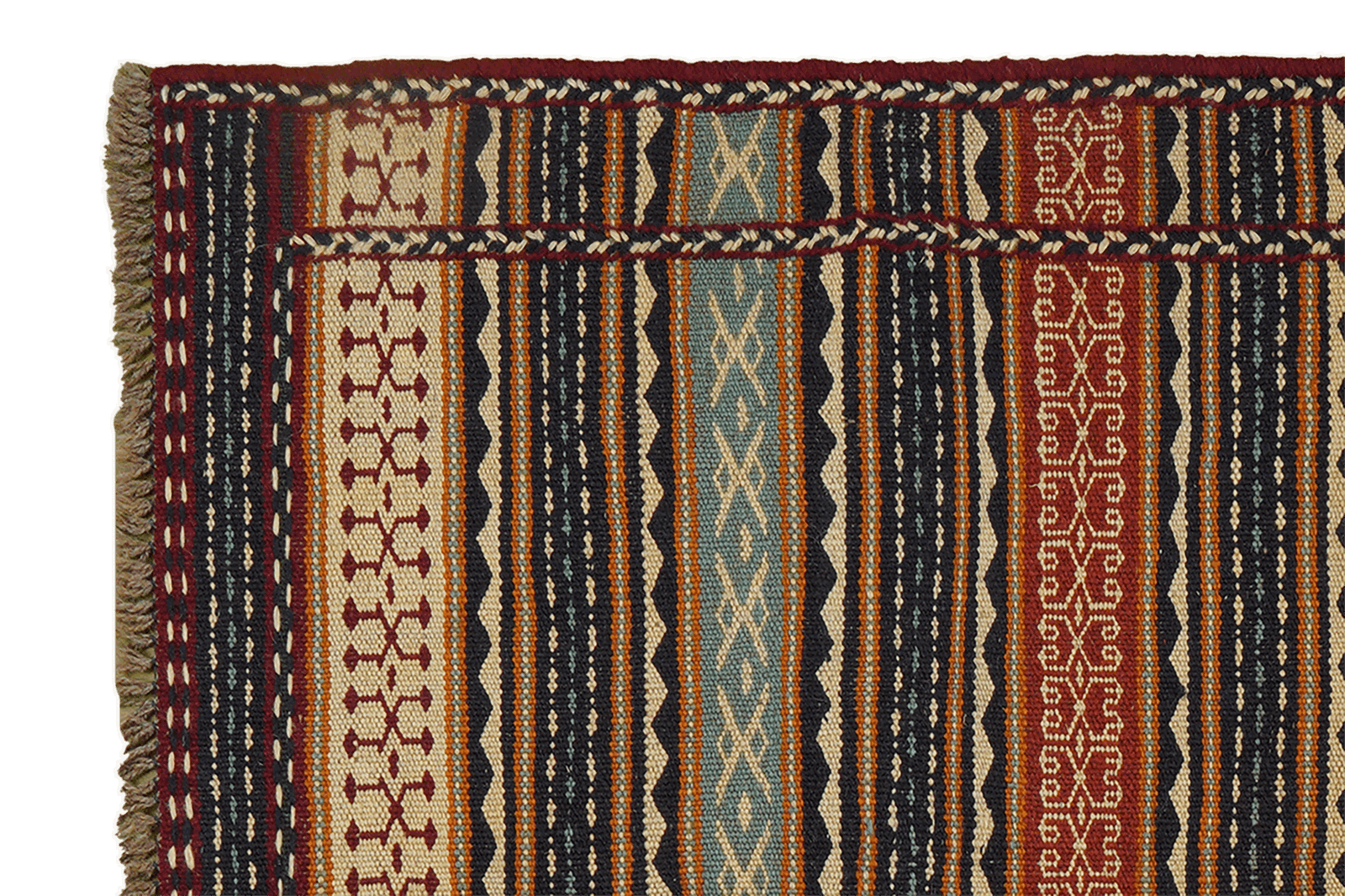 Kelim Kordi — Handgefertigt, 146x101 cm, Bunt, 100% Virgin Wool | View 4