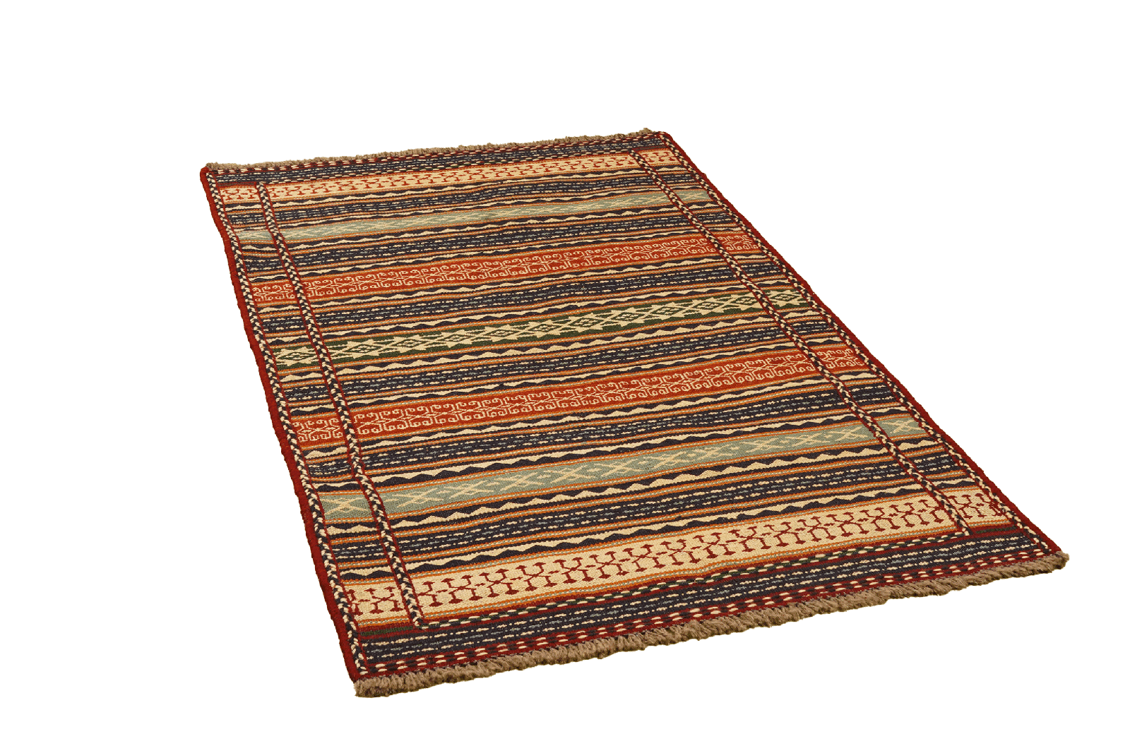 Kelim Kordi — Handmade, 101x146 cm, Multicolor, 100% Virgin Wool | View 4