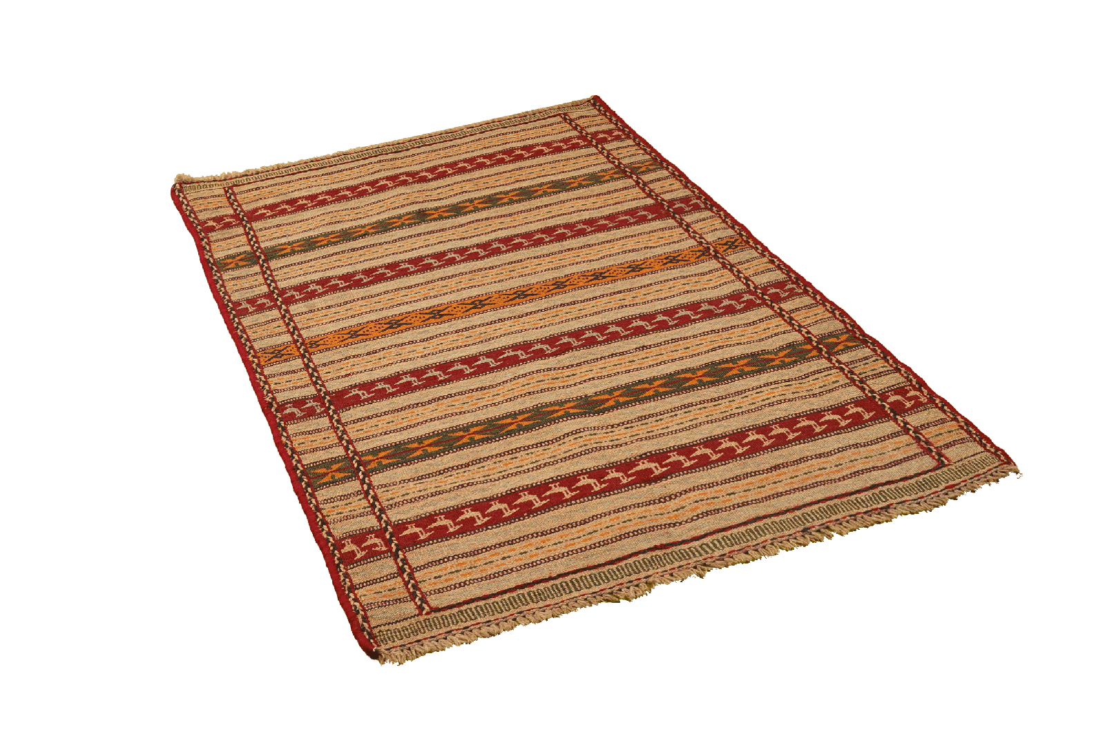 Kelim Kordi — Handmade, 97x150 cm, Beige, 100% Virgin Wool | View 4