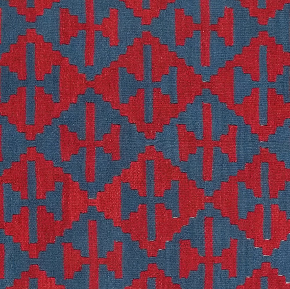 Kelim Gashgai — Handmade, 123x184 cm, Blue, 100% Virgin Wool | View 4