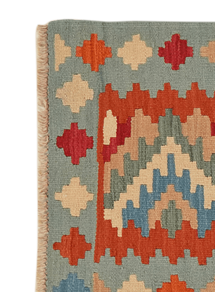 Kelim Gashgai — Handmade, 60x87 cm, Multicolor, 100% Virgin Wool | View 3