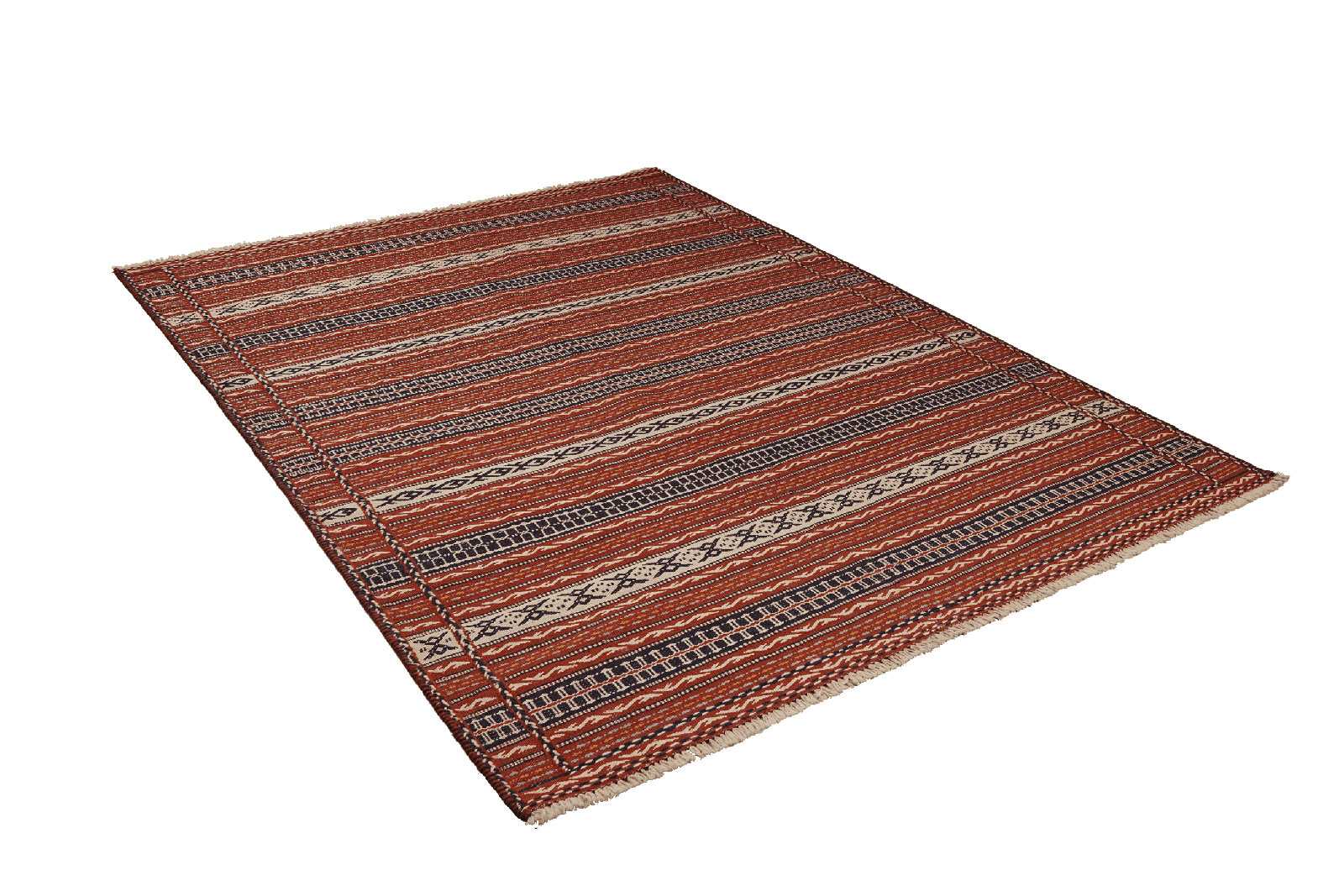 Kelim Kordi — Handmade, 169x244 cm, Beige, 100% Virgin Wool | View 4