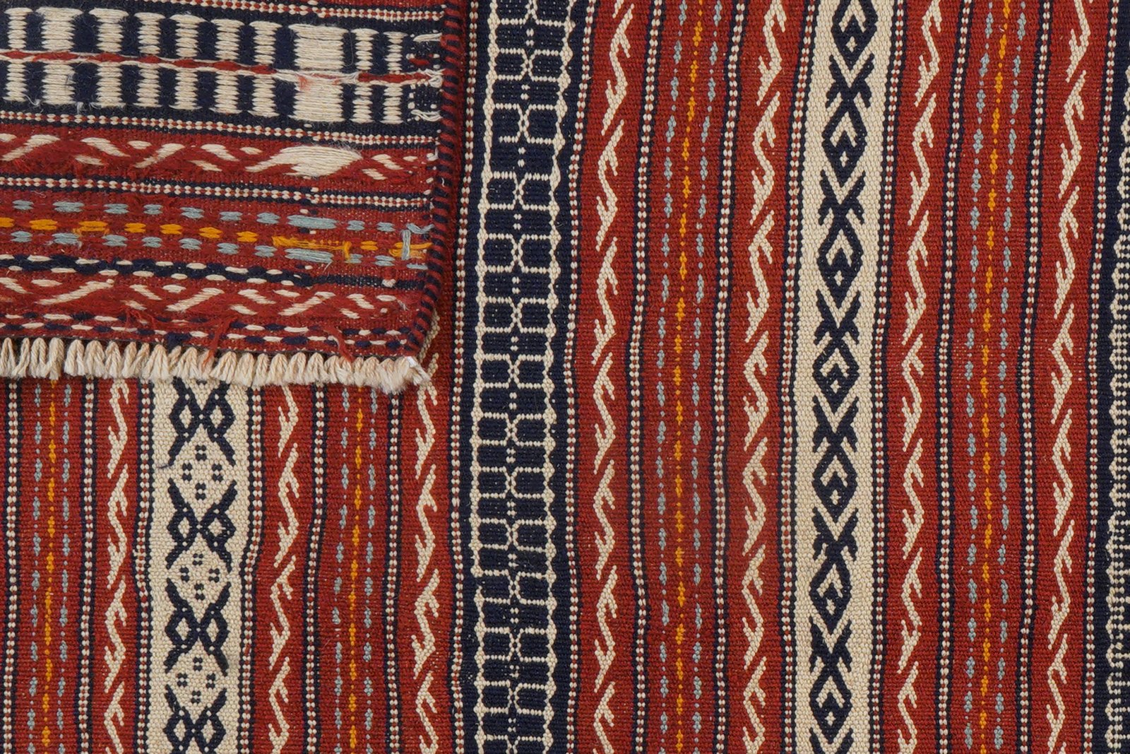 Kelim Kordi — Handmade, 169x244 cm, Beige, 100% Virgin Wool | View 7