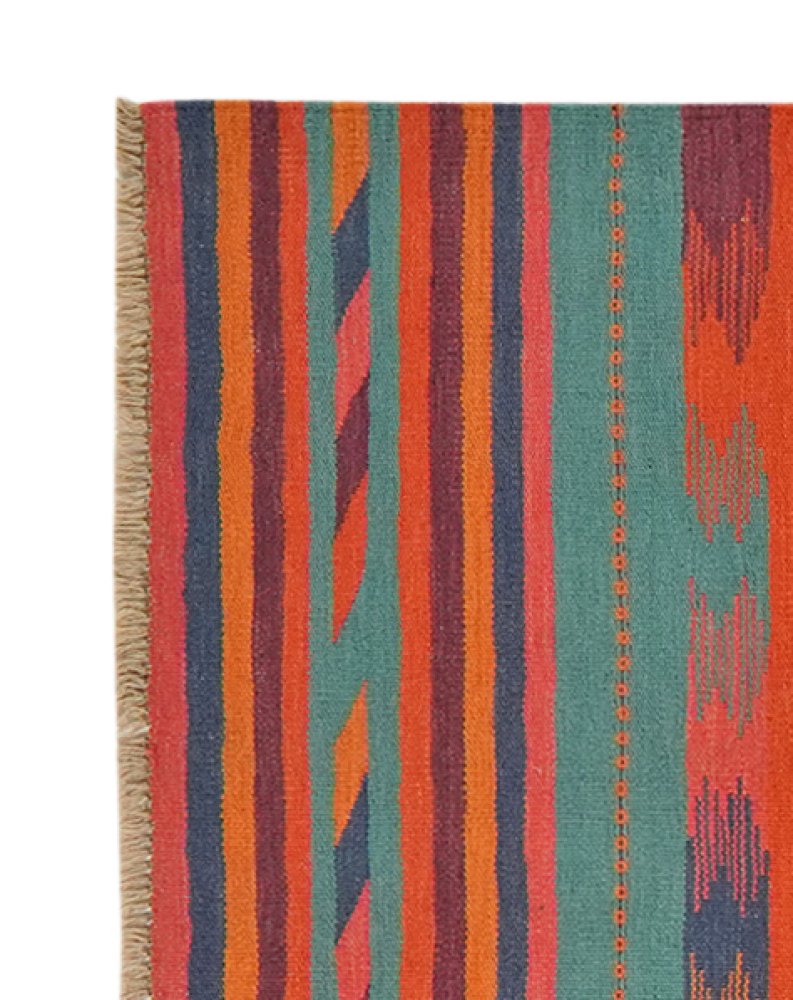 Kelim Gashgai — Handmade, 80x298 cm, Multicolor, 100% Virgin Wool | View 3
