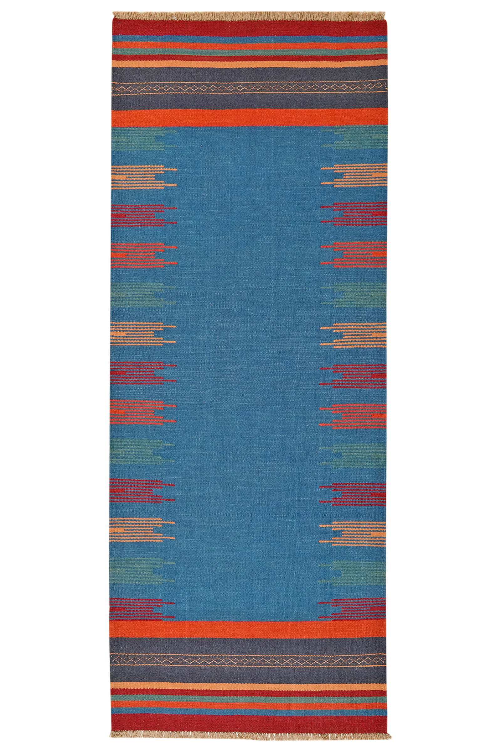 Kelim Gashgai — Handgefertigt, 255x101 cm, Bunt, 100% Virgin Wool | Main view