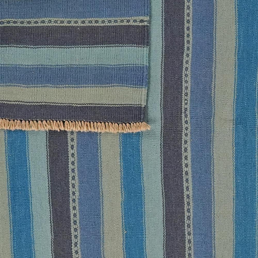 Kelim Gashgai — Handmade, 155x201 cm, Blue, 100% Virgin Wool | View 6