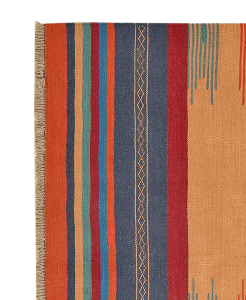 Kelim Gashgai — Handmade, 99x254 cm, Brown, 100% Virgin Wool | View 3