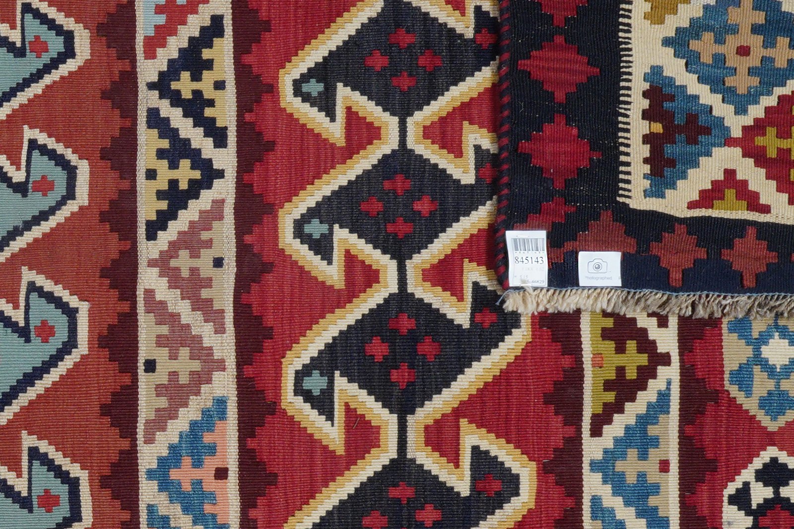 Kelim Gashgai Old — Handmade, 162x318 cm, Multicolor, 100% Virgin Wool | View 5