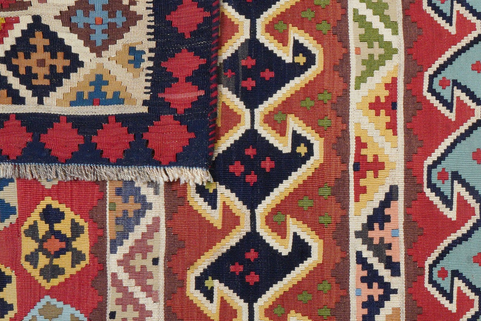 Kelim Gashgai Old — Handmade, 162x318 cm, Multicolor, 100% Virgin Wool | View 7