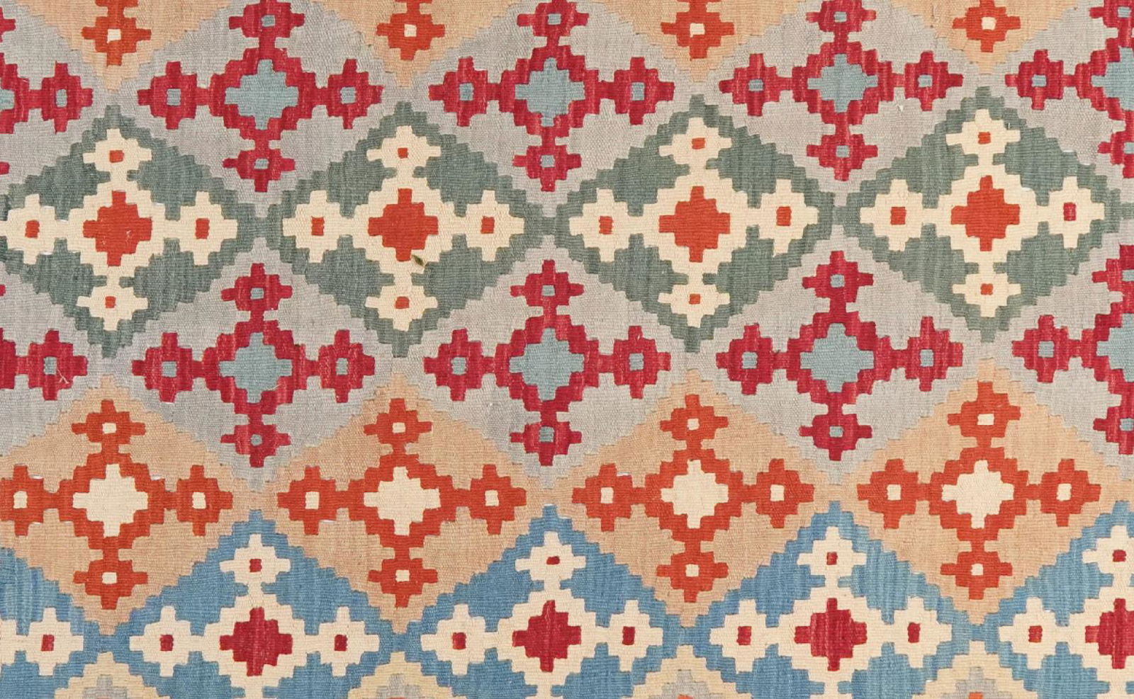 Kelim Gashgai — Handgefertigt, 377x300 cm, Beige, 100% Virgin Wool | View 5