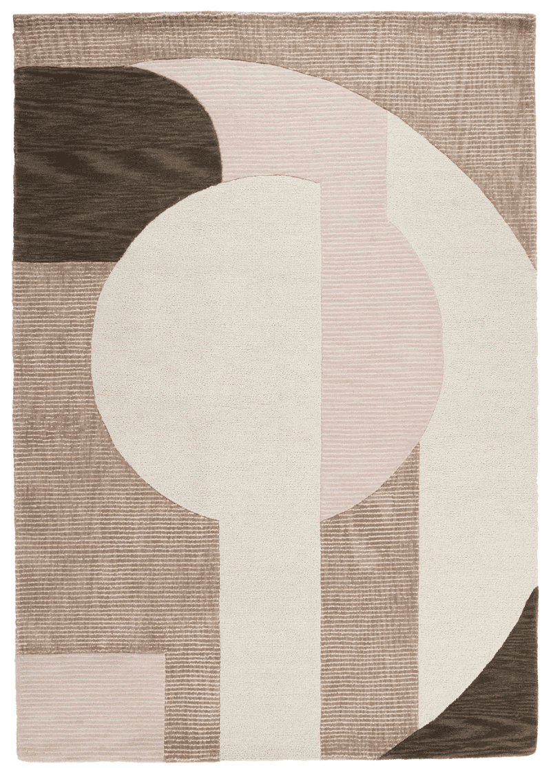 Chocolate Camouflage — Hand-knotted, 160x230 cm, Beige, 50% Schurwolle, 50% Viskose | Main view