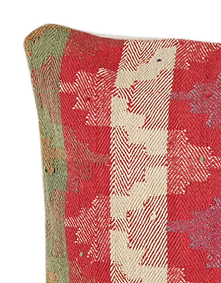 Kelim Kissen — Handgefertigt, 65x65 cm, Bunt, 100% Virgin Wool | View 4