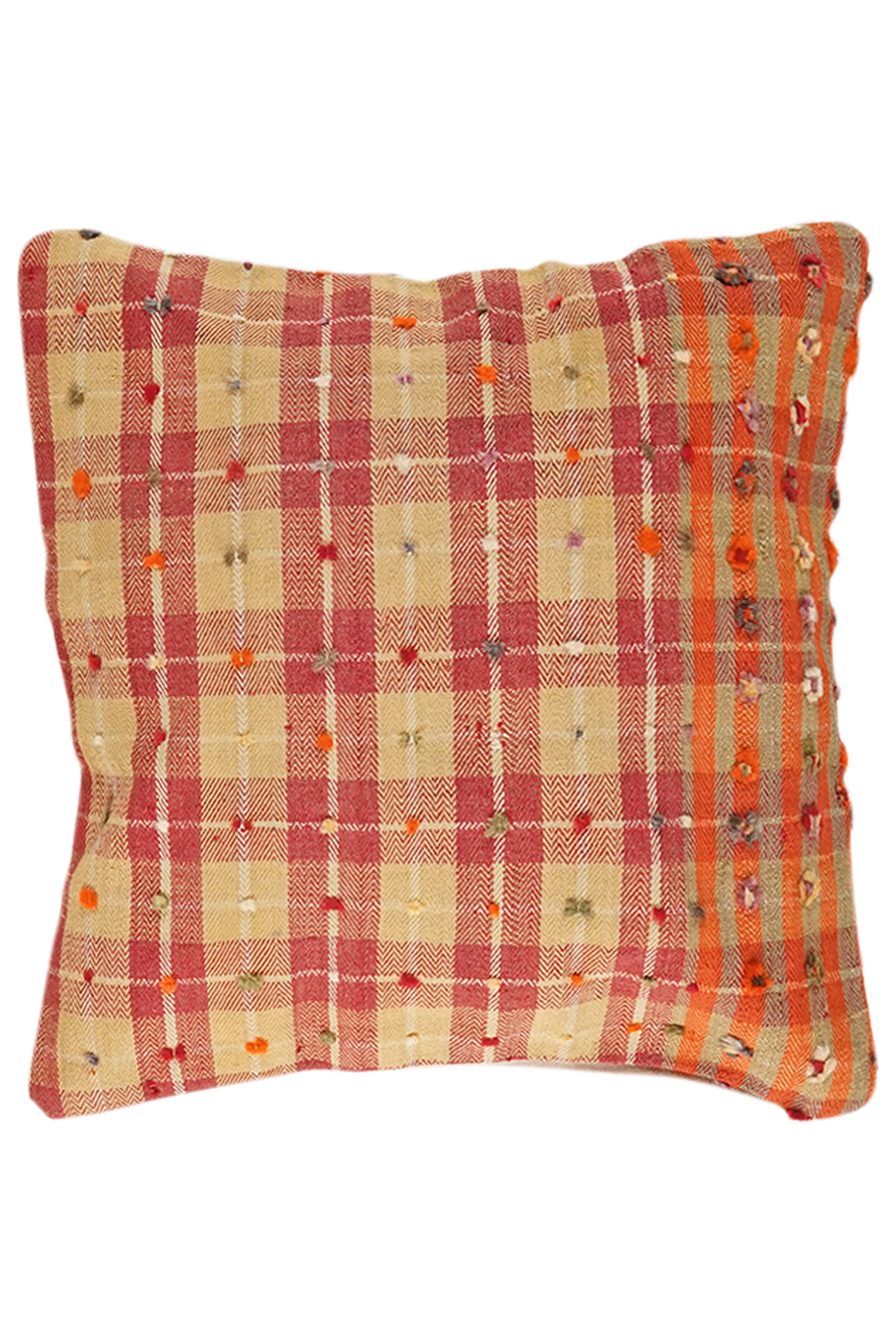 Kelim Kissen — Handgefertigt, 65x65 cm, Bunt, 100% Virgin Wool | Main view