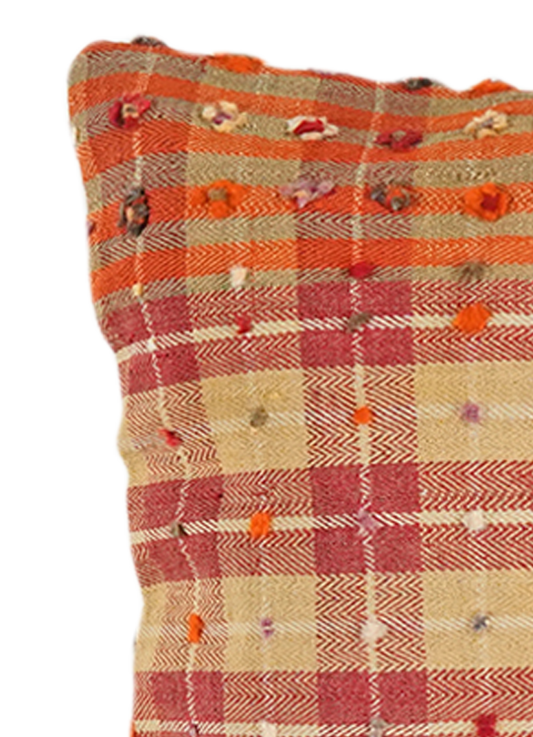 Kelim Kissen — Handgefertigt, 65x65 cm, Bunt, 100% Virgin Wool | View 4