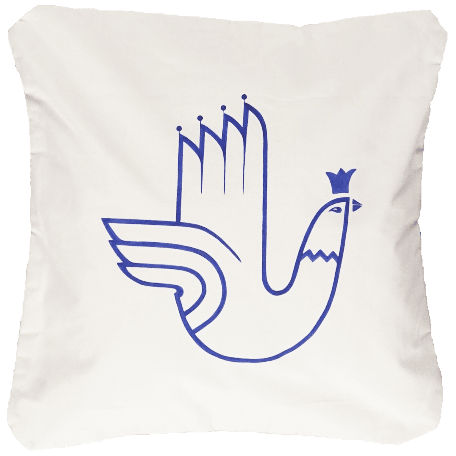 Kelim Kissen — Handmade, 50x50 cm, Beige, 100% Virgin Wool | Main view