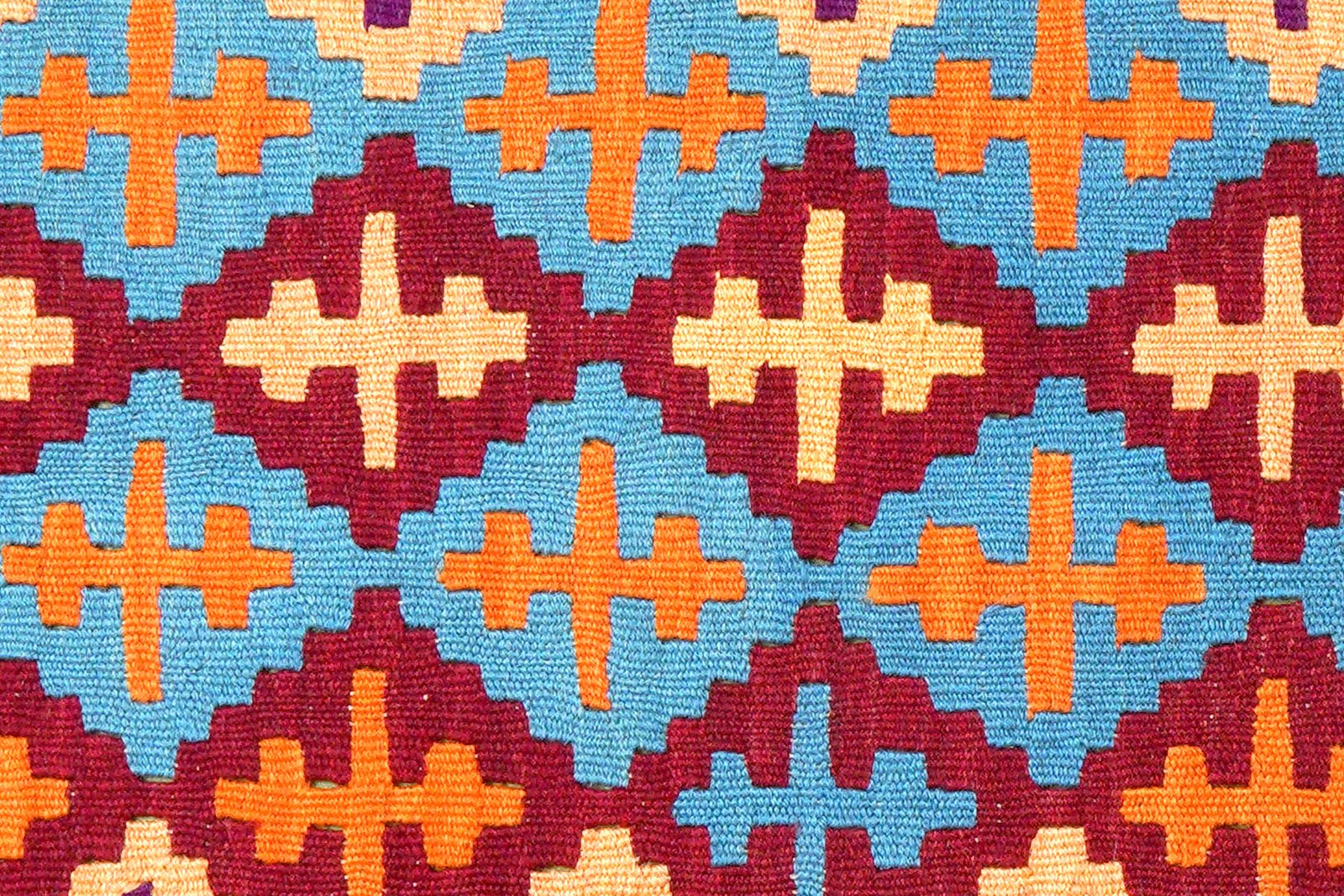 Kelim Gashgai — Handmade, 122x179 cm, Blue, 100% Virgin Wool | View 5