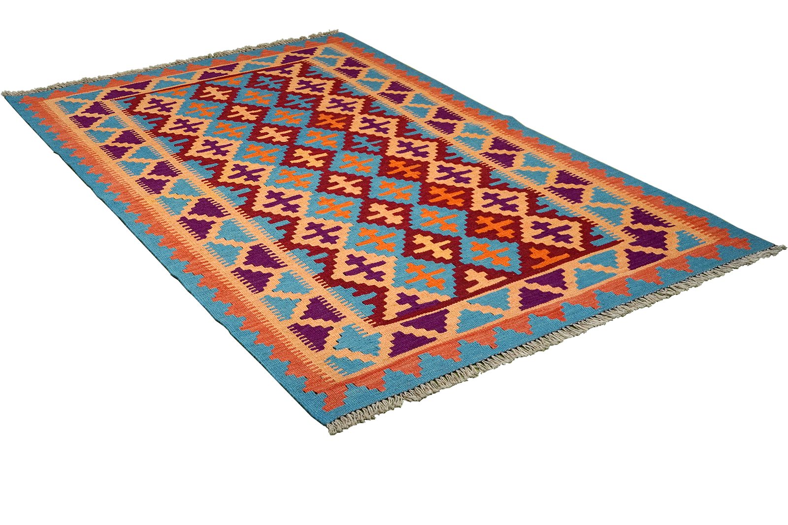 Kelim Gashgai — Handgefertigt, 179x122 cm, Beige, 100% Virgin Wool | View 5