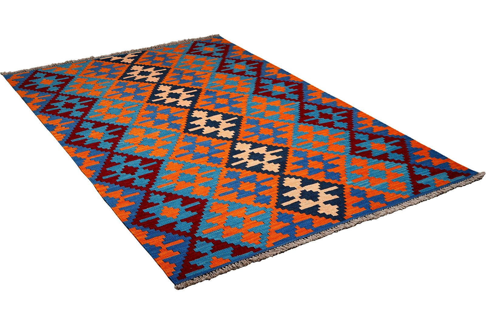Kelim Gashgai — Handmade, 124x185 cm, Multicolor, 100% Virgin Wool | View 4