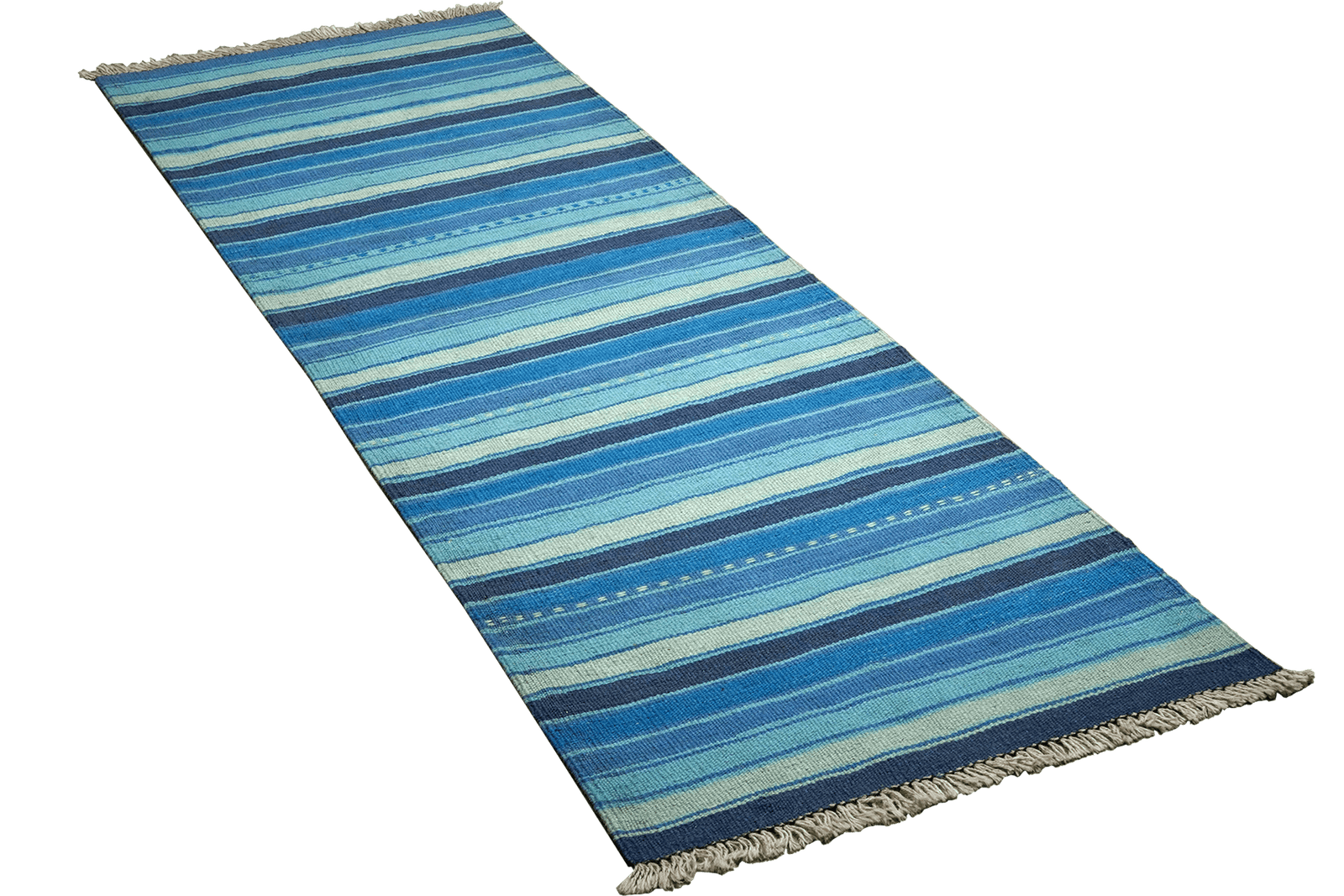 Kelim Gashgai — Handmade, 66x199 cm, Blue, 100% Virgin Wool | View 4