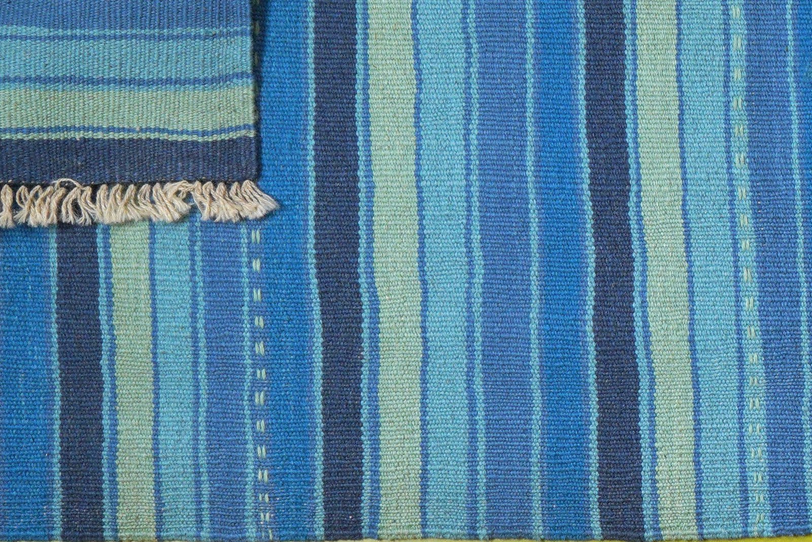 Kelim Gashgai — Handmade, 66x199 cm, Blue, 100% Virgin Wool | View 6