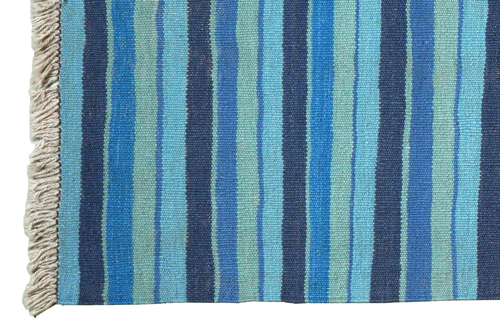 Kelim Gashgai — Handmade, 62x194 cm, Blue, 100% Virgin Wool | View 3