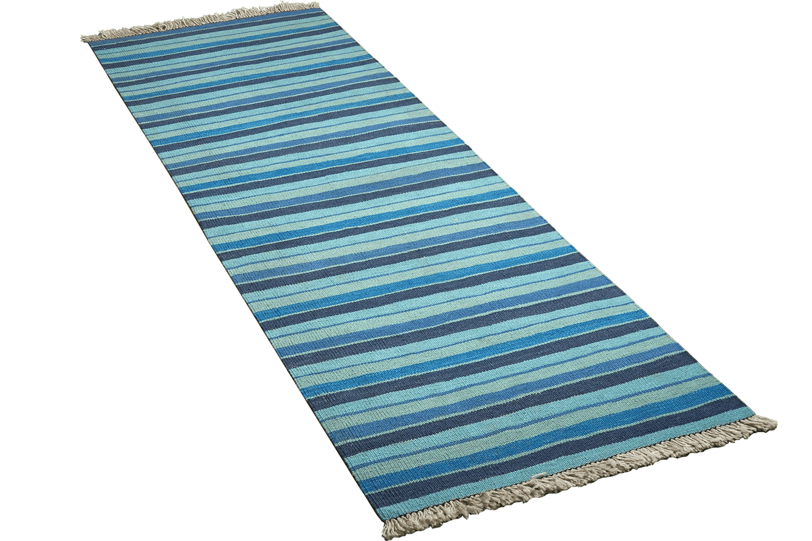 Kelim Gashgai — Handmade, 62x194 cm, Blue, 100% Virgin Wool | View 4