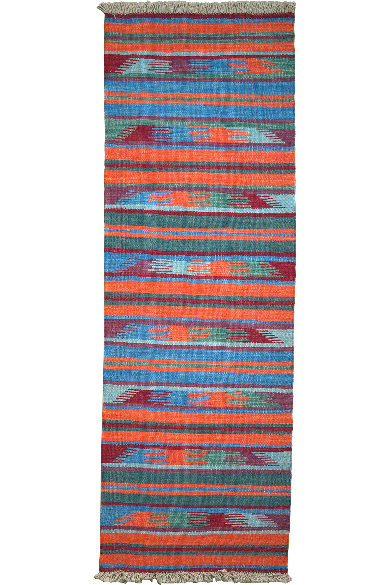 Kelim Gashgai — Handmade, 64x190 cm, Multicolor, 100% Virgin Wool | Main view