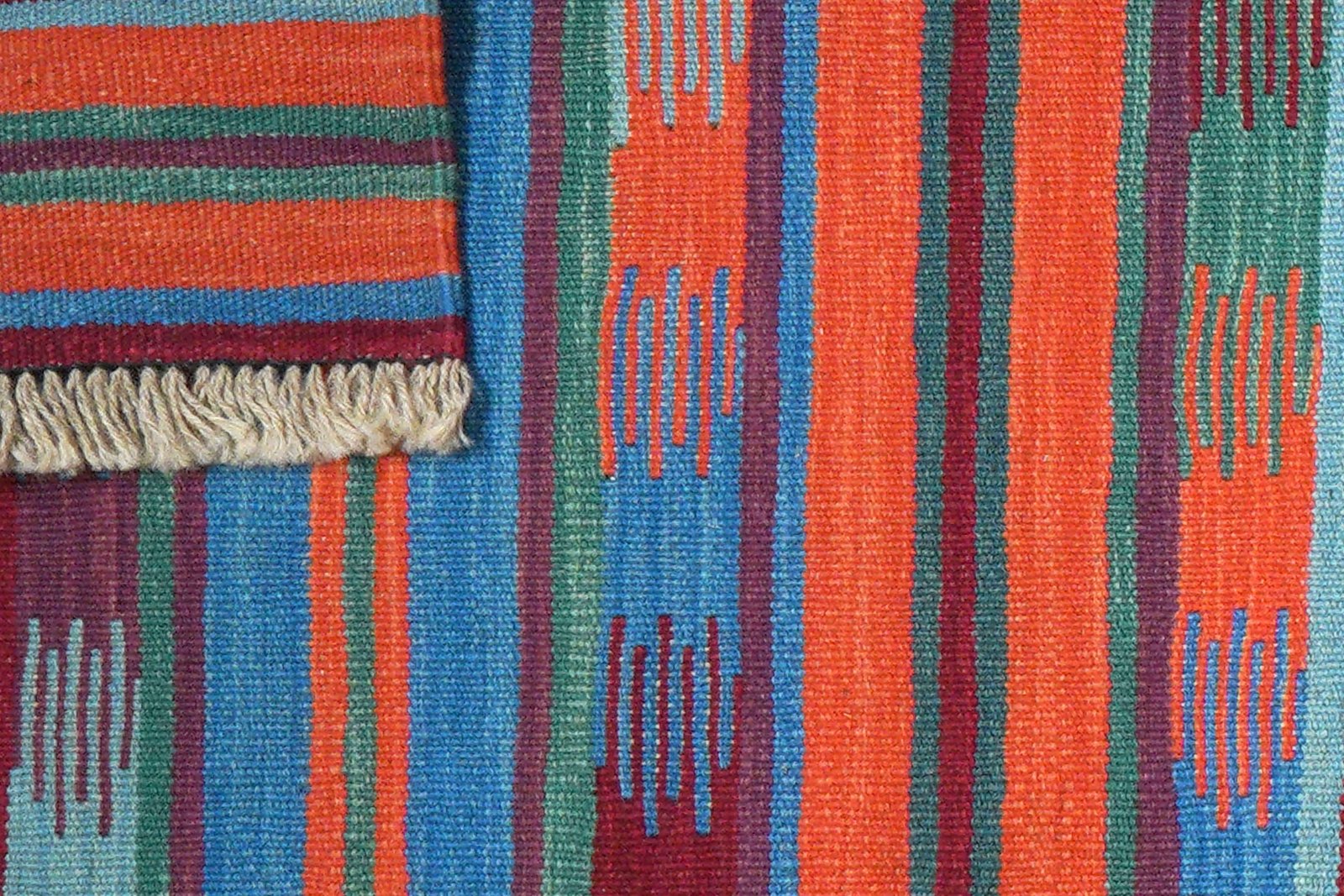 Kelim Gashgai — Handmade, 64x190 cm, Multicolor, 100% Virgin Wool | View 6