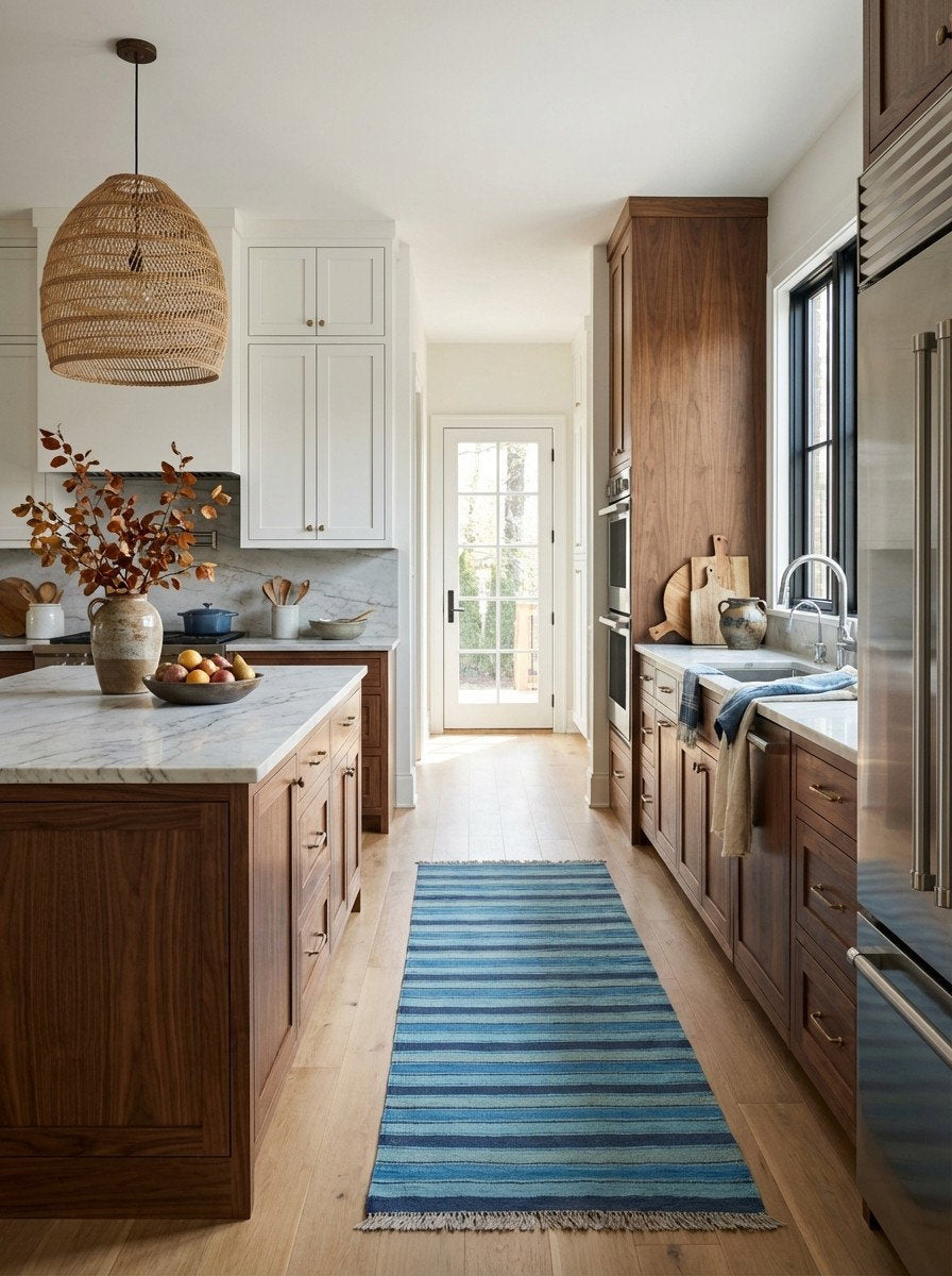 Kelim Gashgai — Handgefertigt, 194x61 cm, Bunt, 100% Virgin Wool | Back view