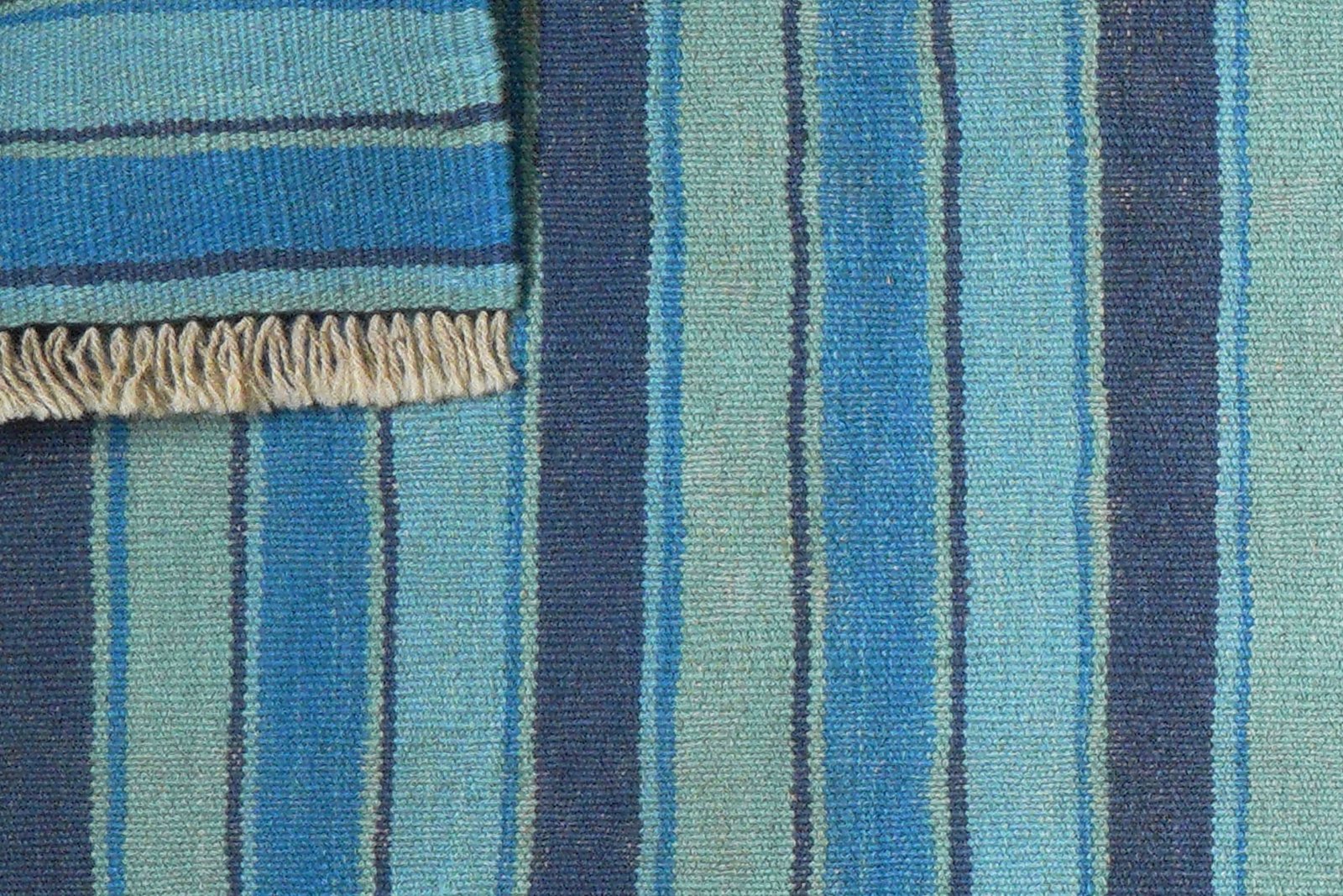 Kelim Gashgai — Handmade, 61x194 cm, Blue, 100% Virgin Wool | View 6