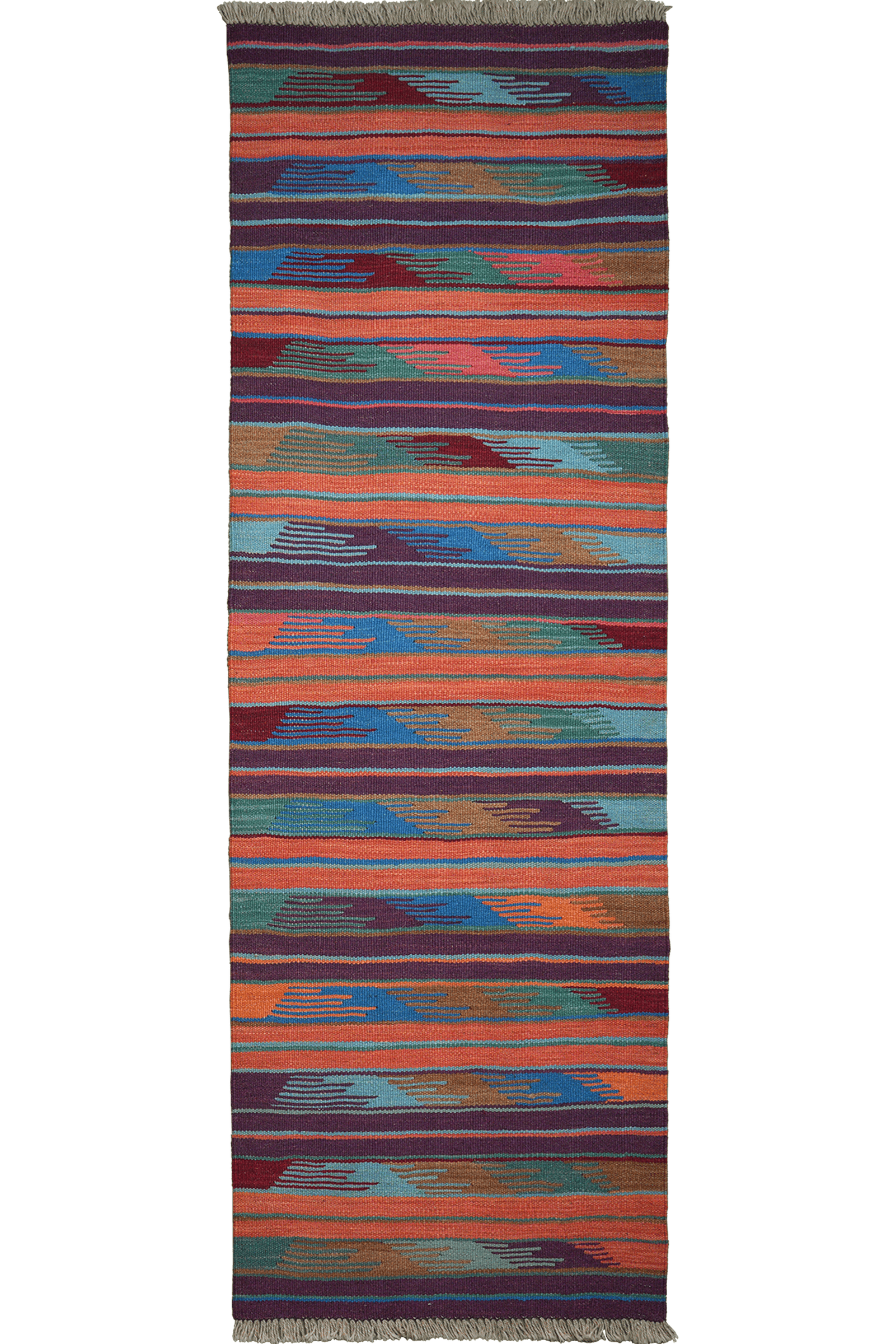 Kelim Gashgai — Handmade, 64x190 cm, Multicolor, 100% Virgin Wool | Main view