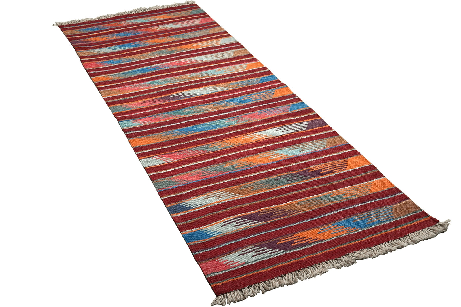 Kelim Gashgai — Handmade, 68x197 cm, Multicolor, 100% Virgin Wool | View 4