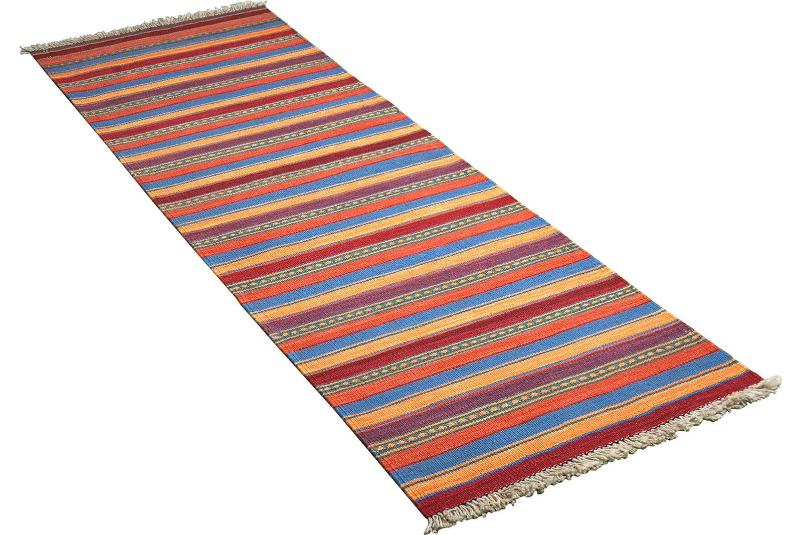 Kelim Gashgai — Handmade, 60x198 cm, Multicolor, 100% Virgin Wool | View 4