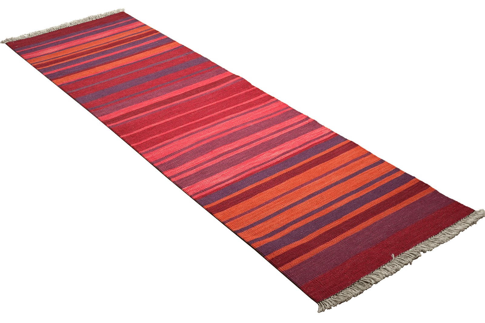 Kelim Gashgai — Handmade, 61x202 cm, Red, 100% Virgin Wool | View 4