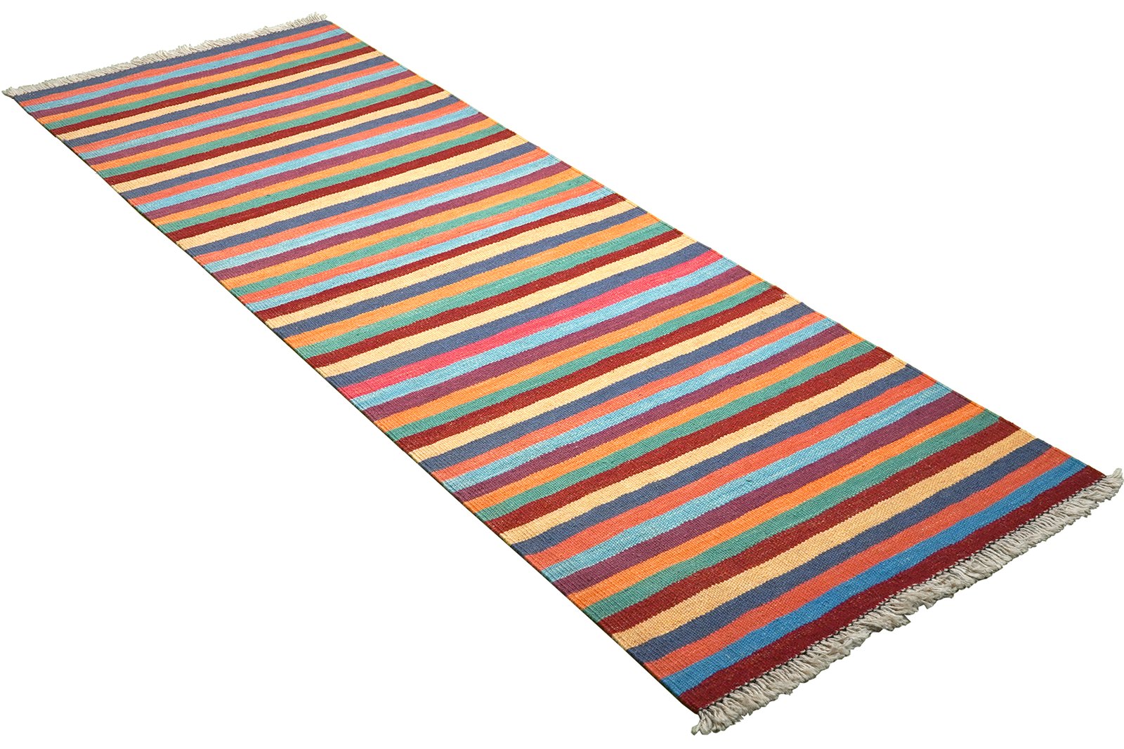 Kelim Gashgai — Handmade, 66x193 cm, Multicolor, 100% Virgin Wool | View 4