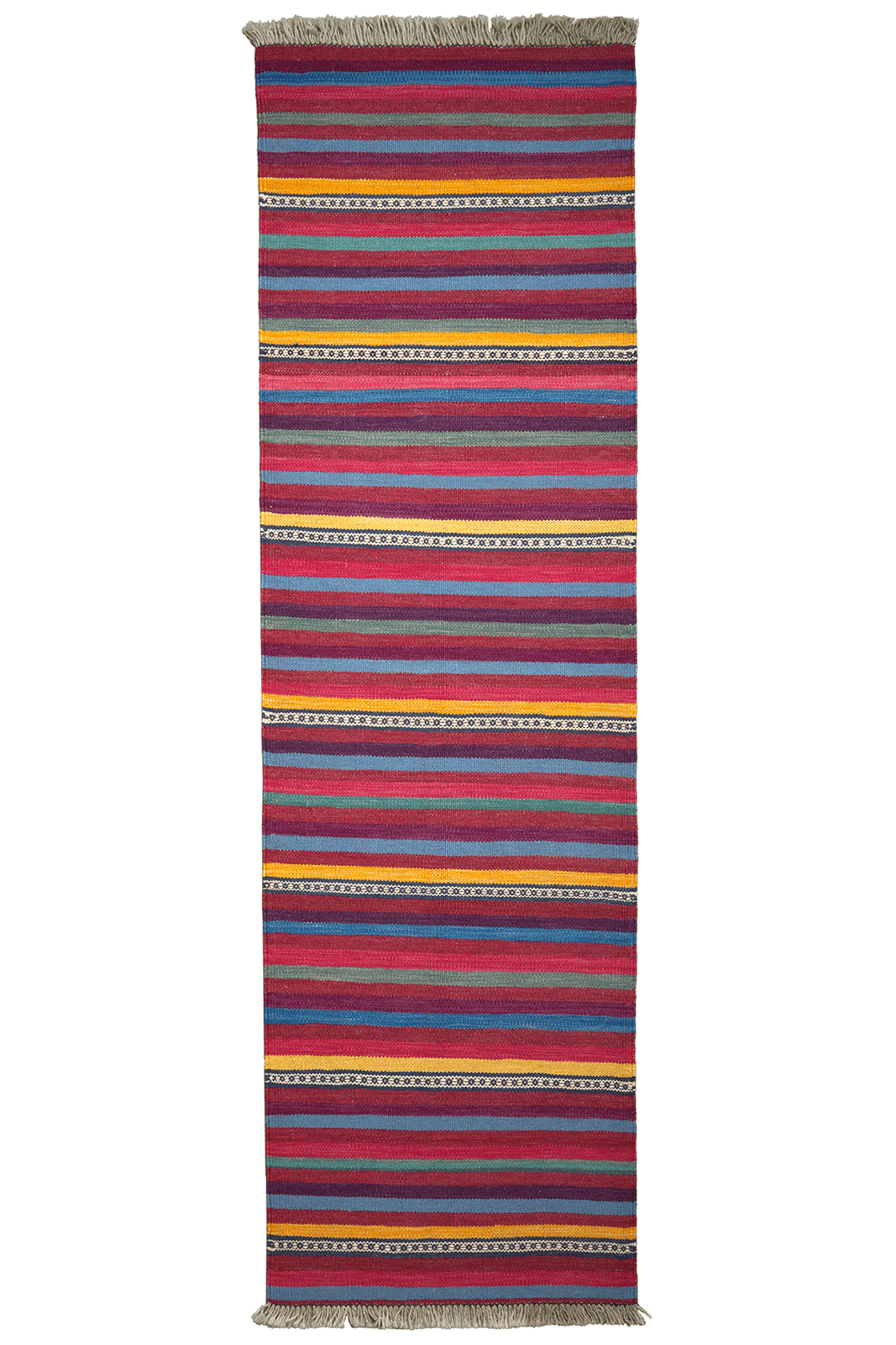 Kelim Gashgai — Handmade, 61x202 cm, Multicolor, 100% Virgin Wool | Main view