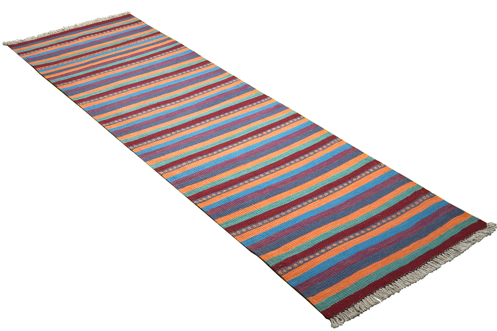 Kelim Gashgai — Handgefertigt, 197x60 cm, Bunt, 100% Virgin Wool | View 5