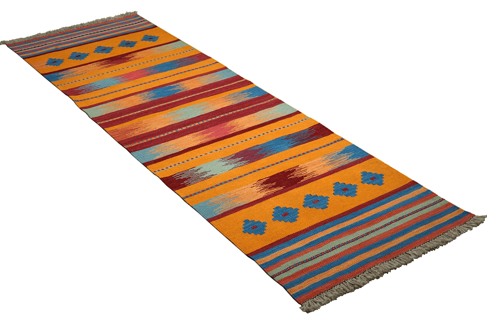 Kelim Gashgai — Handmade, 66x212 cm, Multicolor, 100% Virgin Wool | View 4