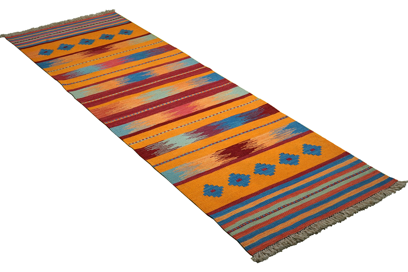 Kelim Gashgai — Handgefertigt, 212x66 cm, Bunt, 100% Virgin Wool | View 5