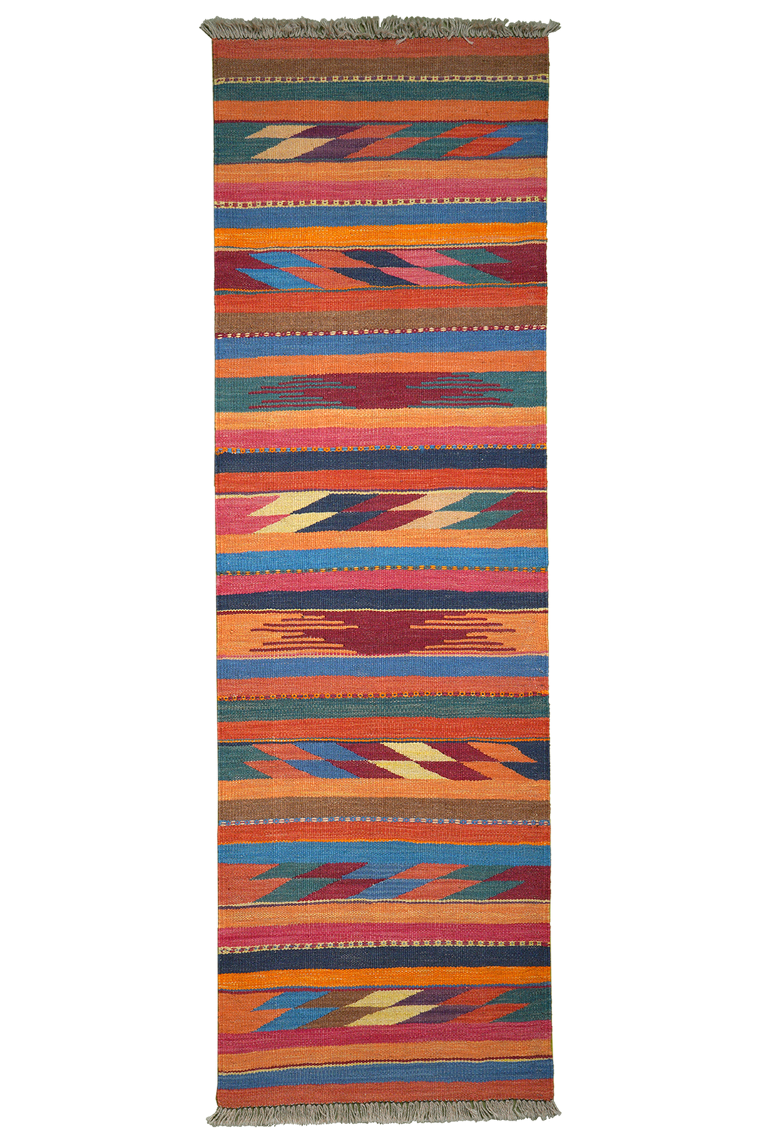 Kelim Gashgai — Handmade, 61x193 cm, Multicolor, 100% Virgin Wool | Main view