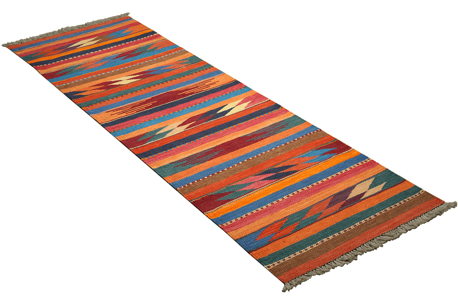 Kelim Gashgai — Handmade, 61x193 cm, Multicolor, 100% Virgin Wool | View 4