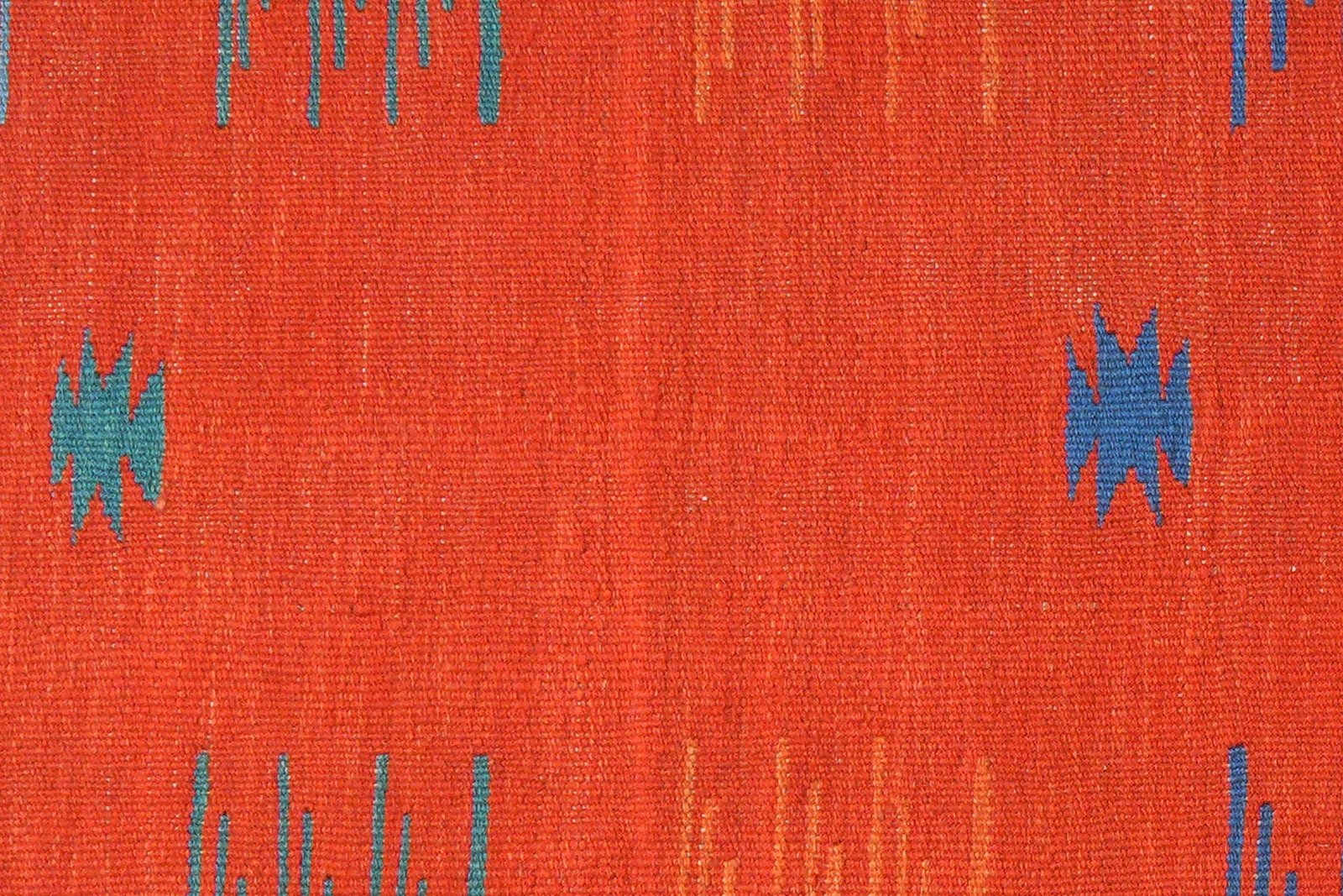 Kelim Gashgai — Handmade, 66x201 cm, Orange, 100% Virgin Wool | View 5