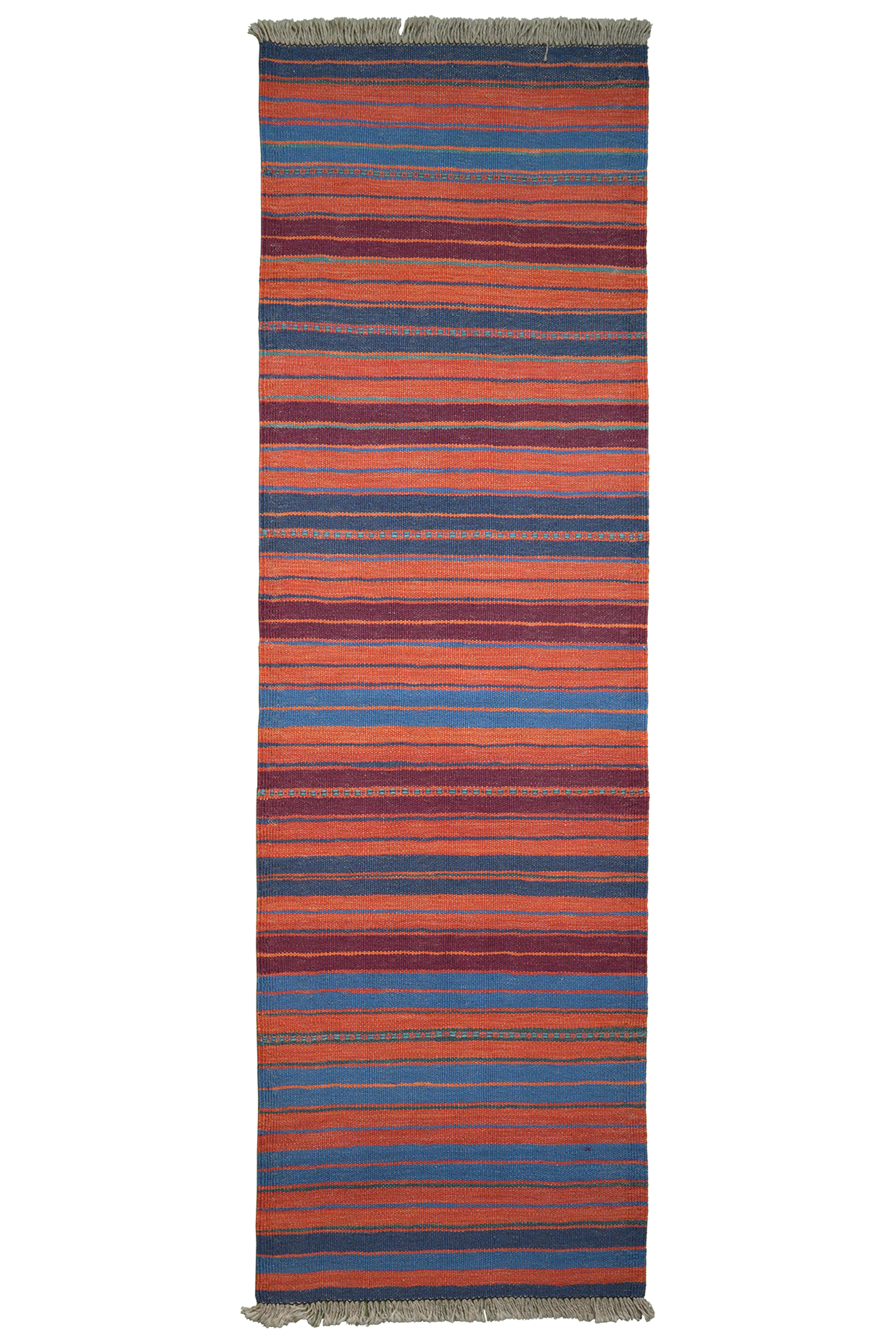 Kelim Gashgai — Handgefertigt, 196x60 cm, Bunt, 100% Virgin Wool | Main view