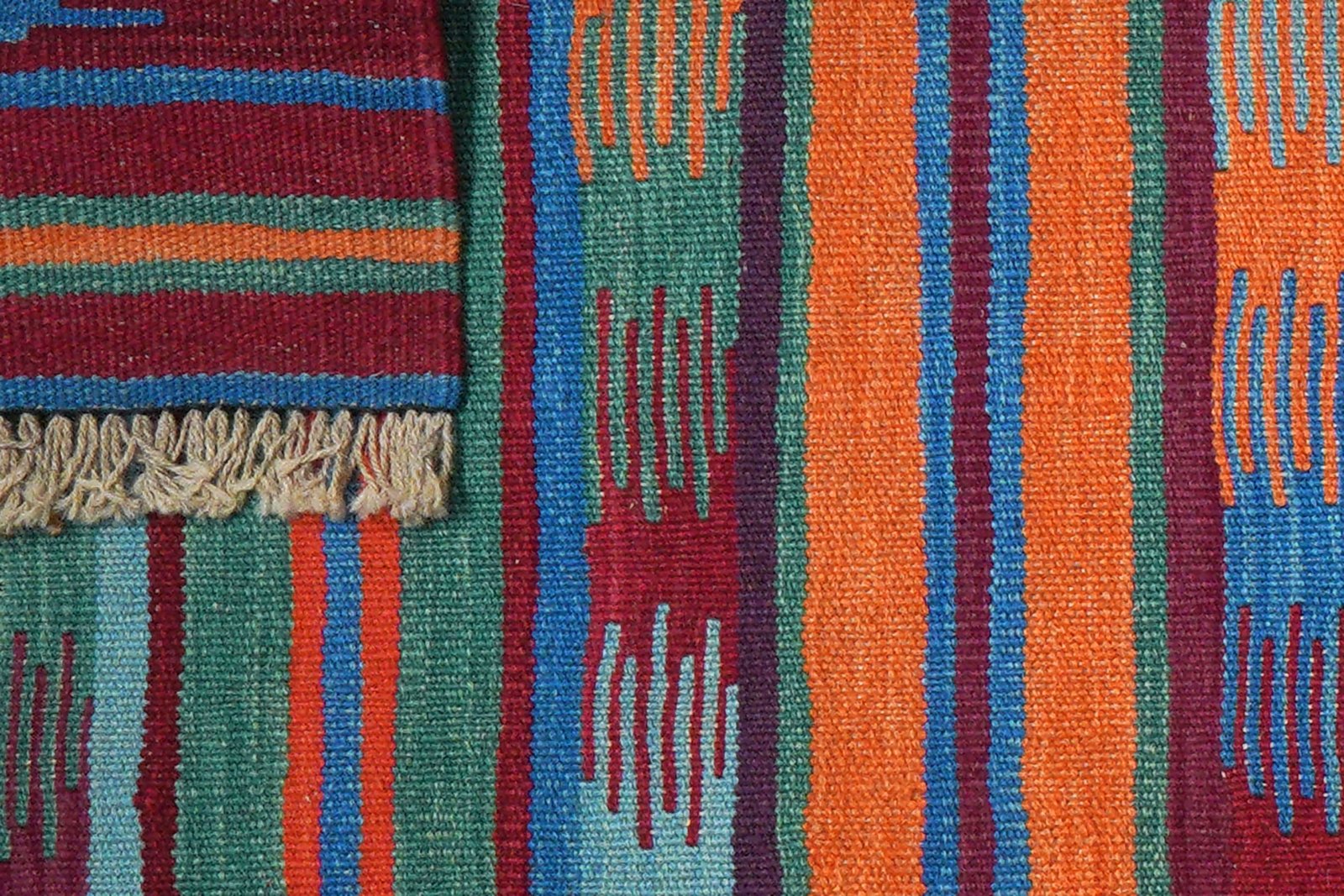 Kelim Gashgai — Handmade, 63x197 cm, Multicolor, 100% Virgin Wool | View 6
