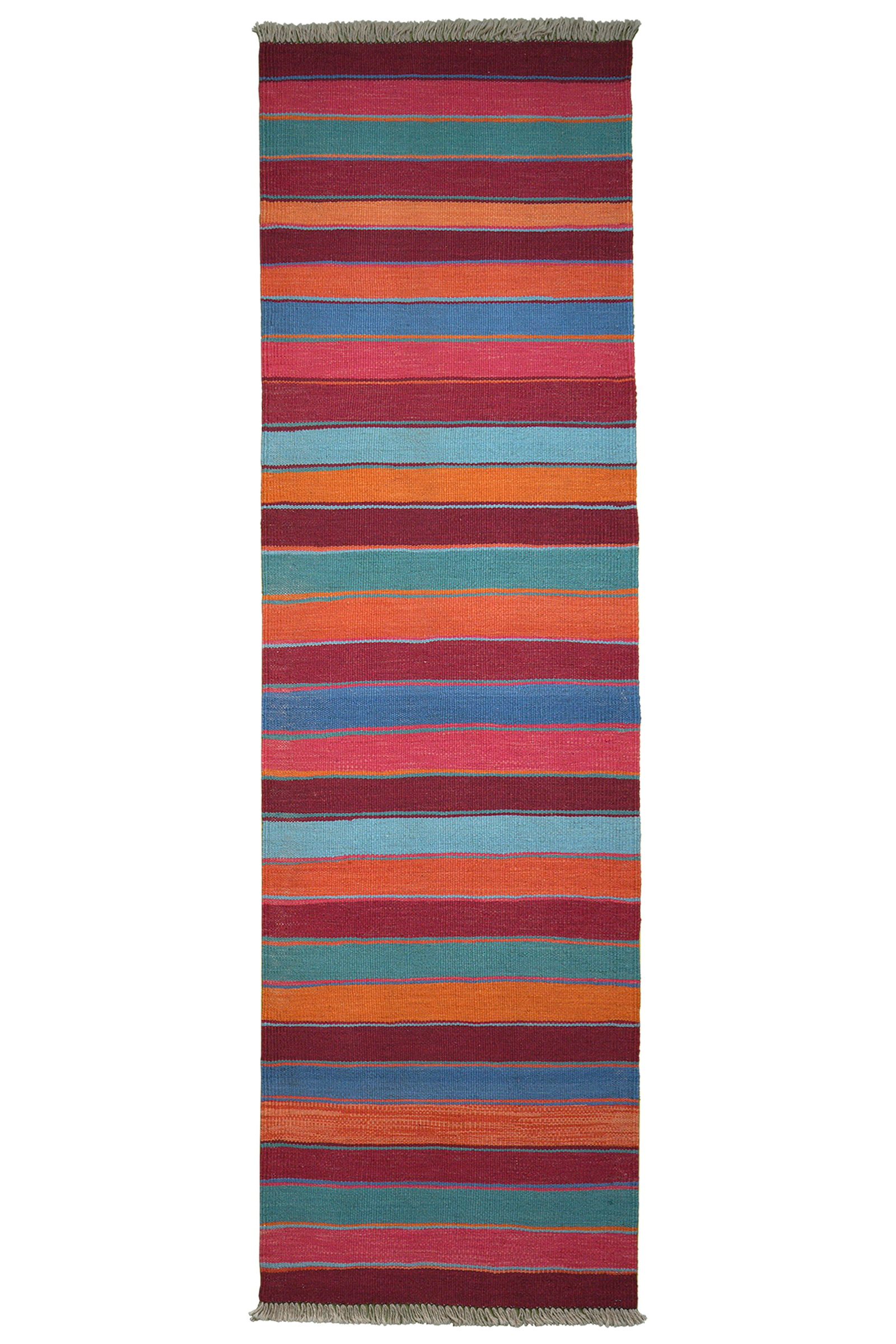 Kelim Gashgai — Handgefertigt, 213x62 cm, Bunt, 100% Virgin Wool | Main view