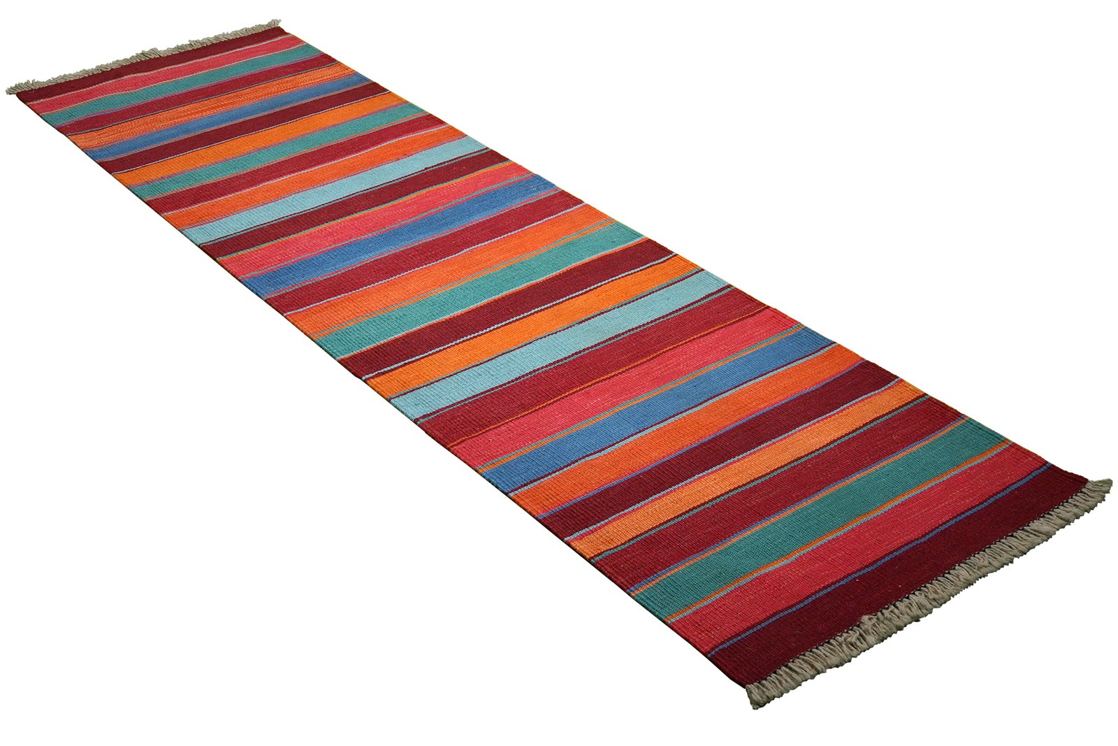 Kelim Gashgai — Handmade, 62x213 cm, Multicolor, 100% Virgin Wool | View 4